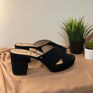 Sam Edelman platform chunky heel sandals black size 10
